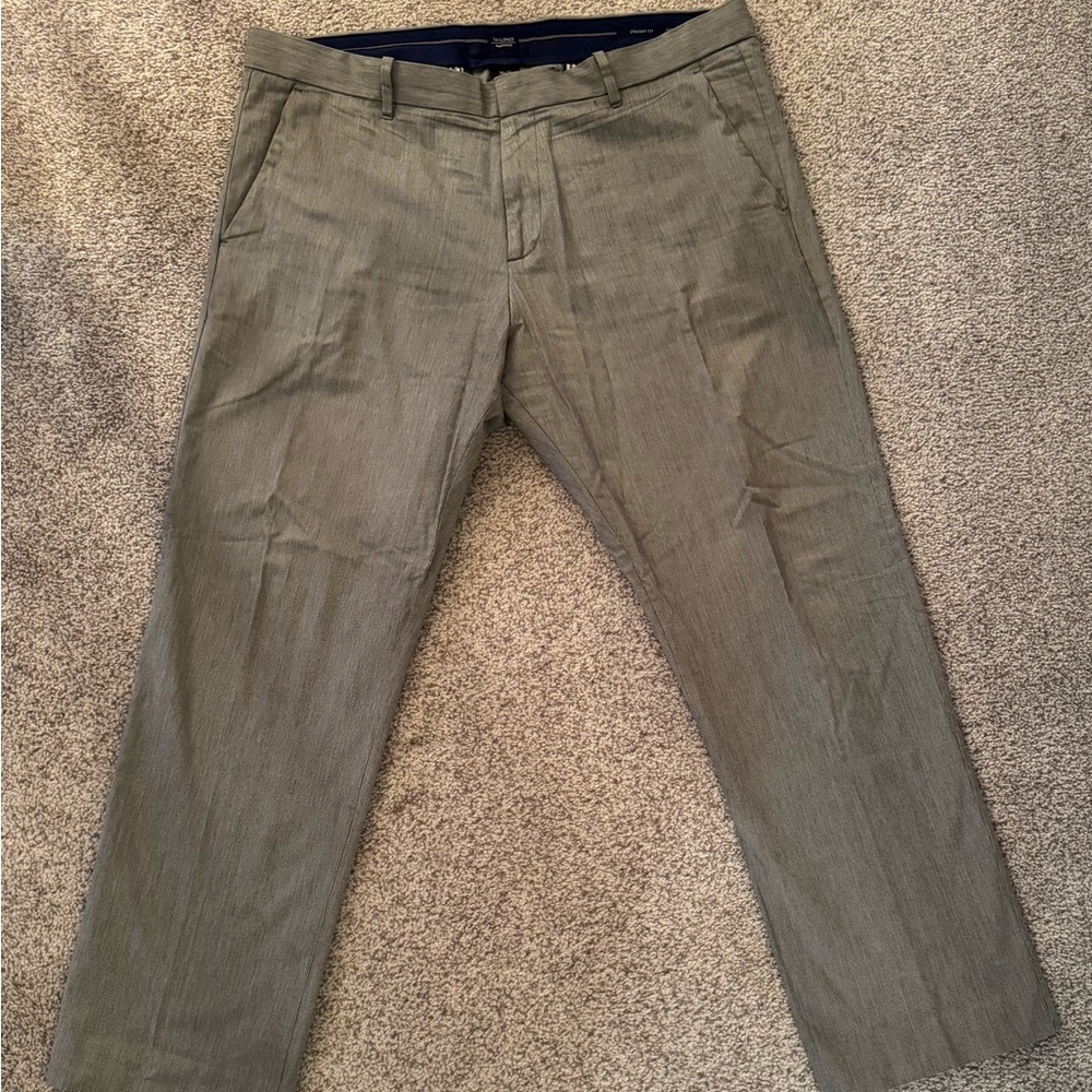Gap Men’s Tailored Straight Fit Grey Lightweight Dress Pants 38x32